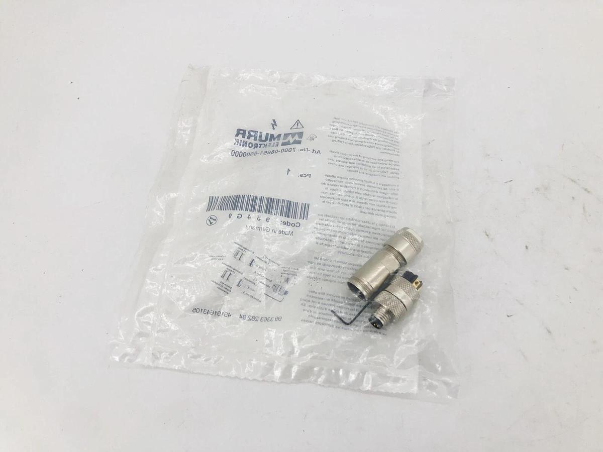 New Murr Elektronik 7000-08651-0000000 Connector M8 Male