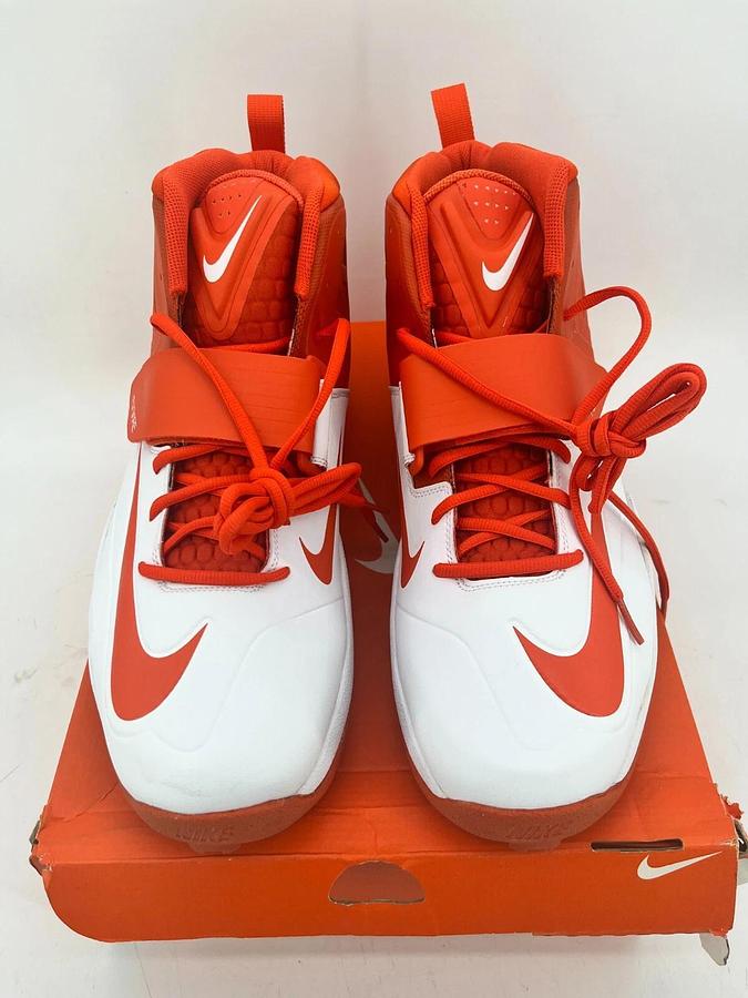Nike Zoom Code ELT Stove Shark White/Orange Size 16 Football Cleats