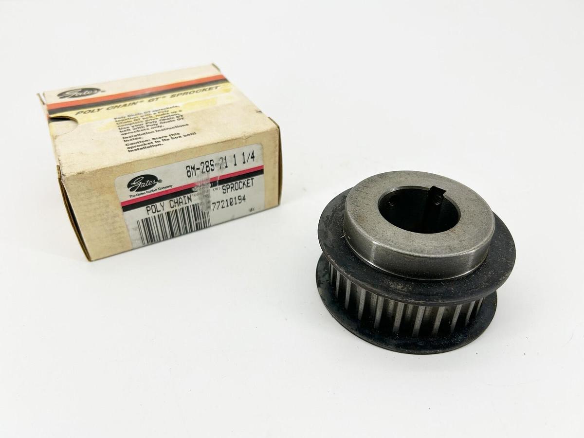 New Gates 8M-28S-21 1-1/4 Poly Chain GT Sprocket 1-1/4" Bore 77210194