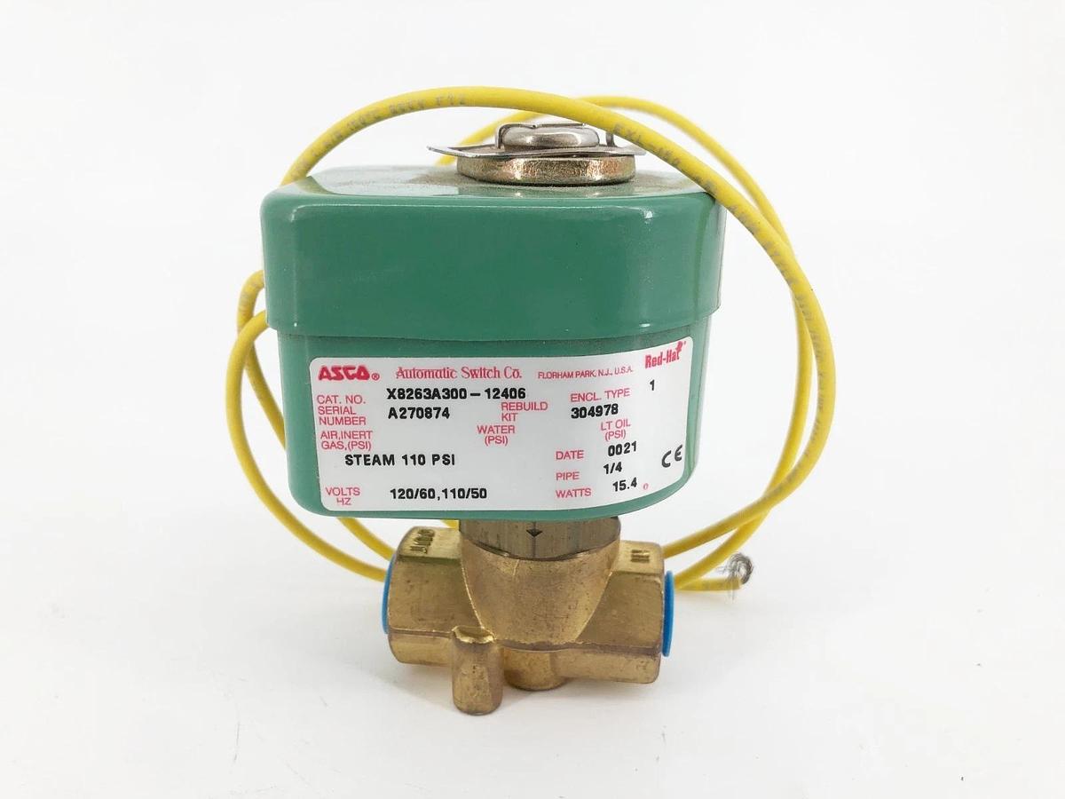 New Asco X8263A300-12406 Solenoid Valve 120/60 110/50 1/4" NPT