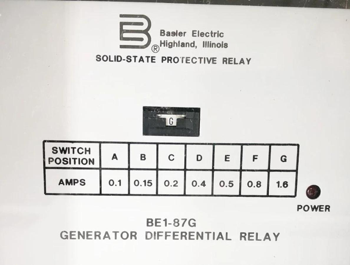 New Basler Electric BE1-87G Variable Percentage Differential Relay - No Box