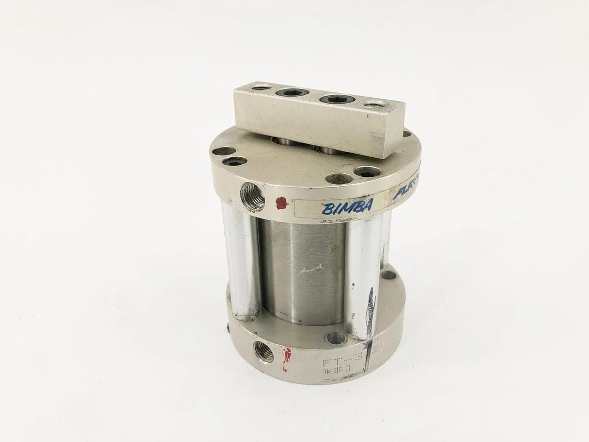 Used Bimba FT-312 Flat-II Non-Rotating Pneumatic Cylinder 2" Bore 2" Stroke