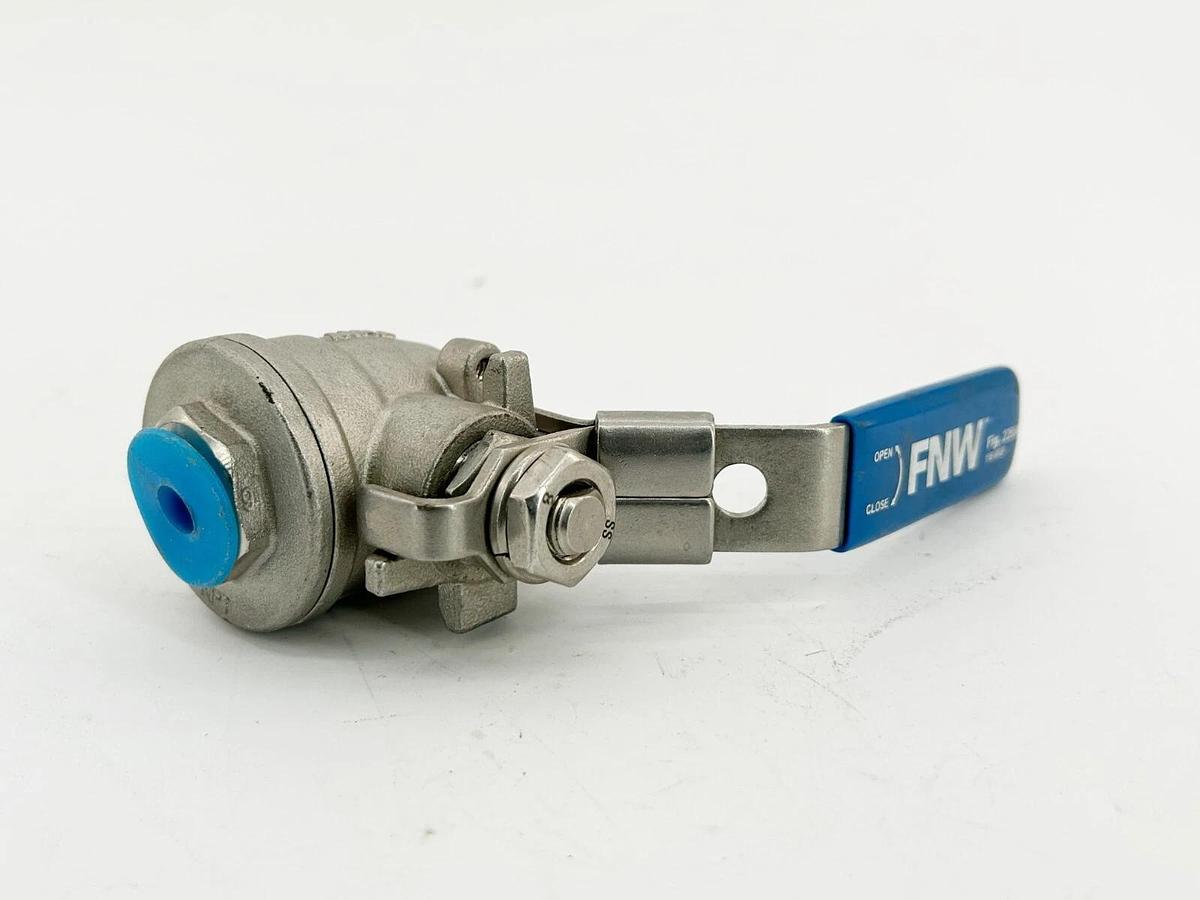 New FNW FNW220AB Ball Valve 1/4" 2 Full Port Locking Lever