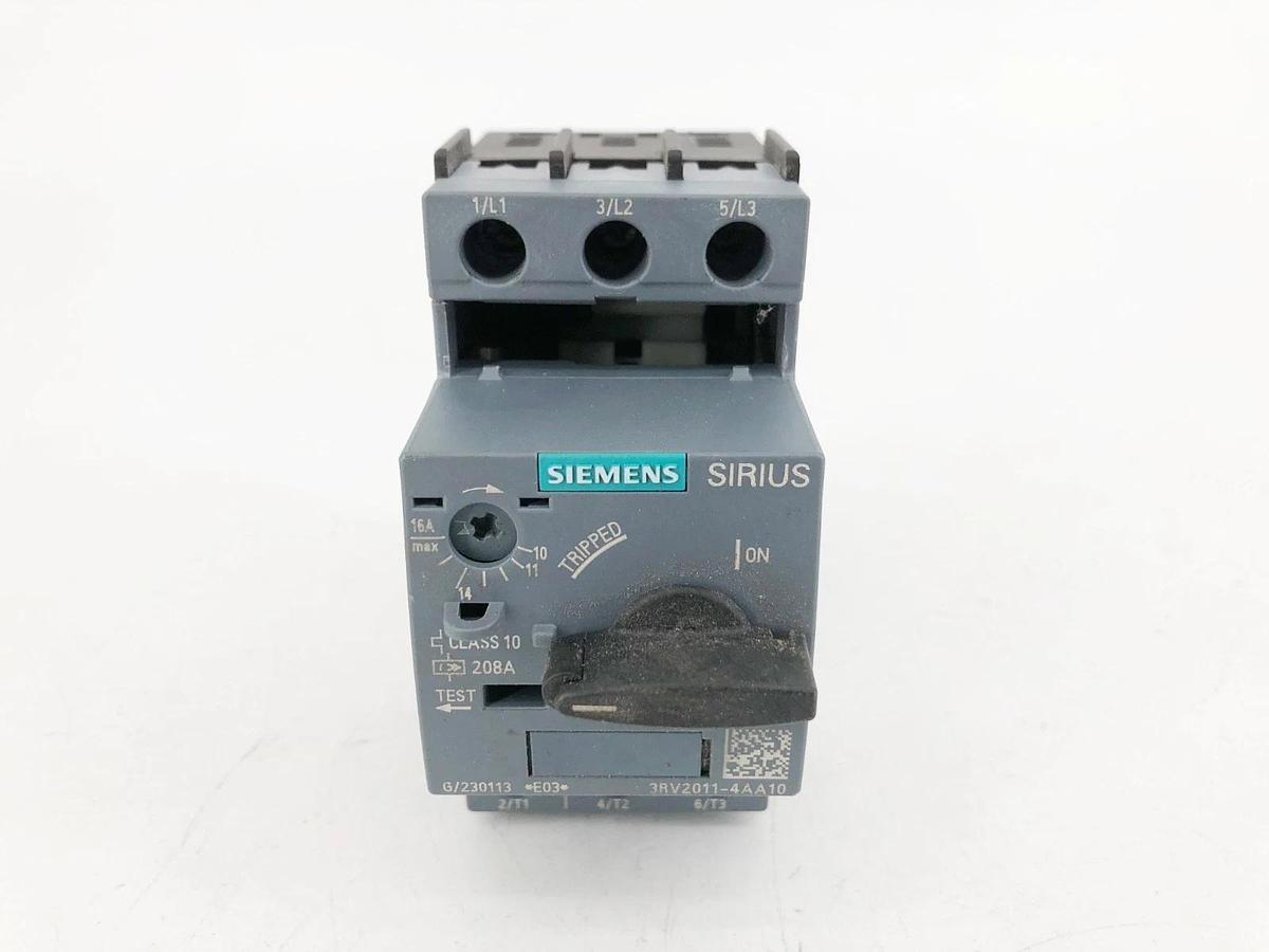 Used Siemens 3RV2011-4AA10 Motor Circuit Breaker 10-16A 3-Pole