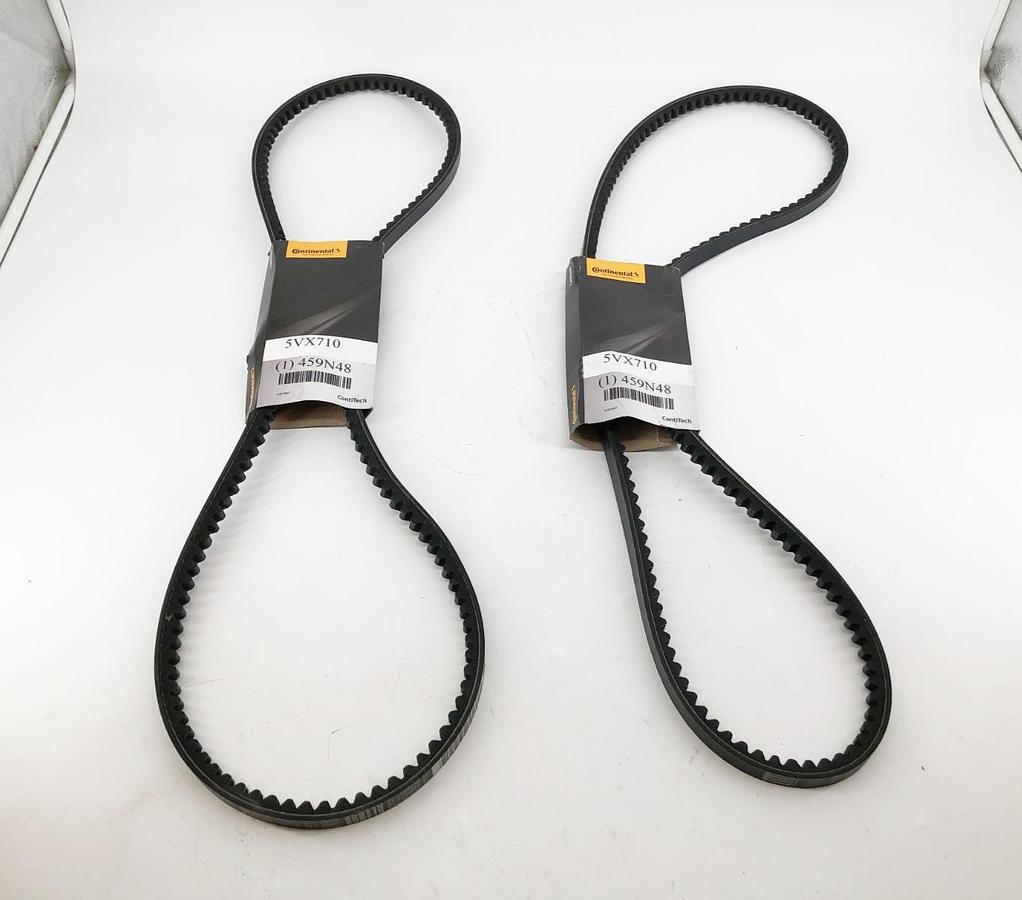 Lot of 2 New Continental 5VX710 Cogged Belts 459N48 - No Box