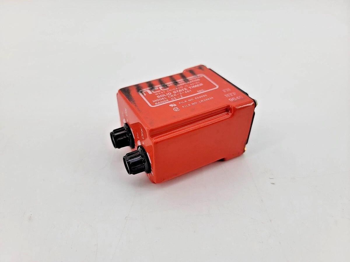 Used NCC National Controls CKK-2-461 Solid State Timer .05-2 Seconds 120VAC