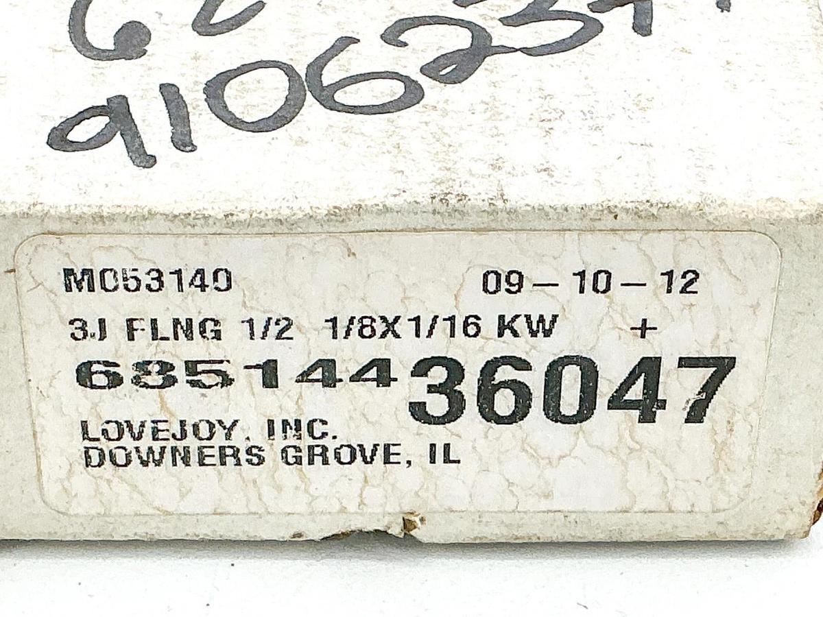 New Lot of 2 Lovejoy 3J-FLNG-1/2-1/8X1/16 Coupling Flange 685144-36047