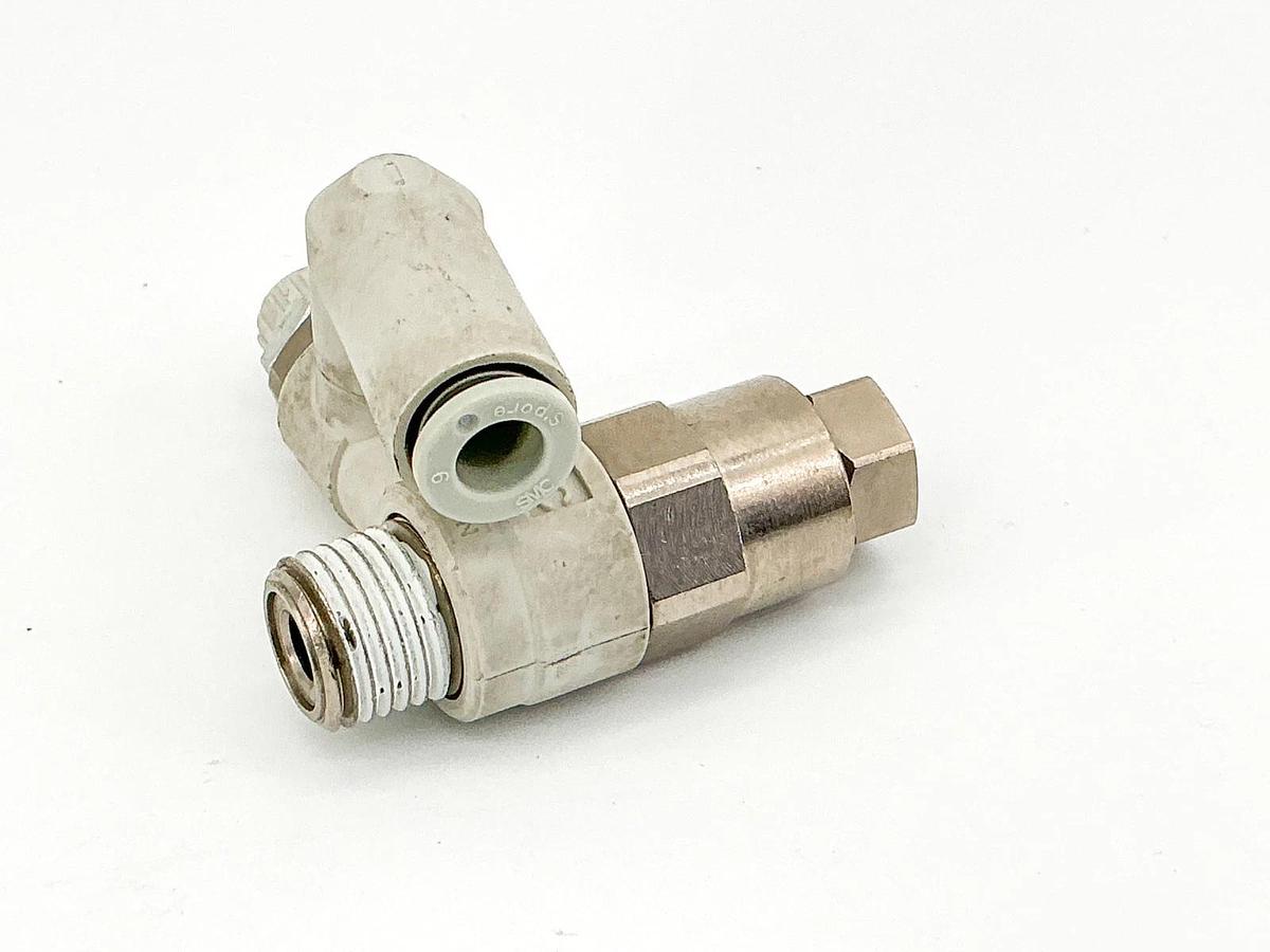 New SMC ASP430F-02-06S Flow Control Check Valve 1/4" - No Box