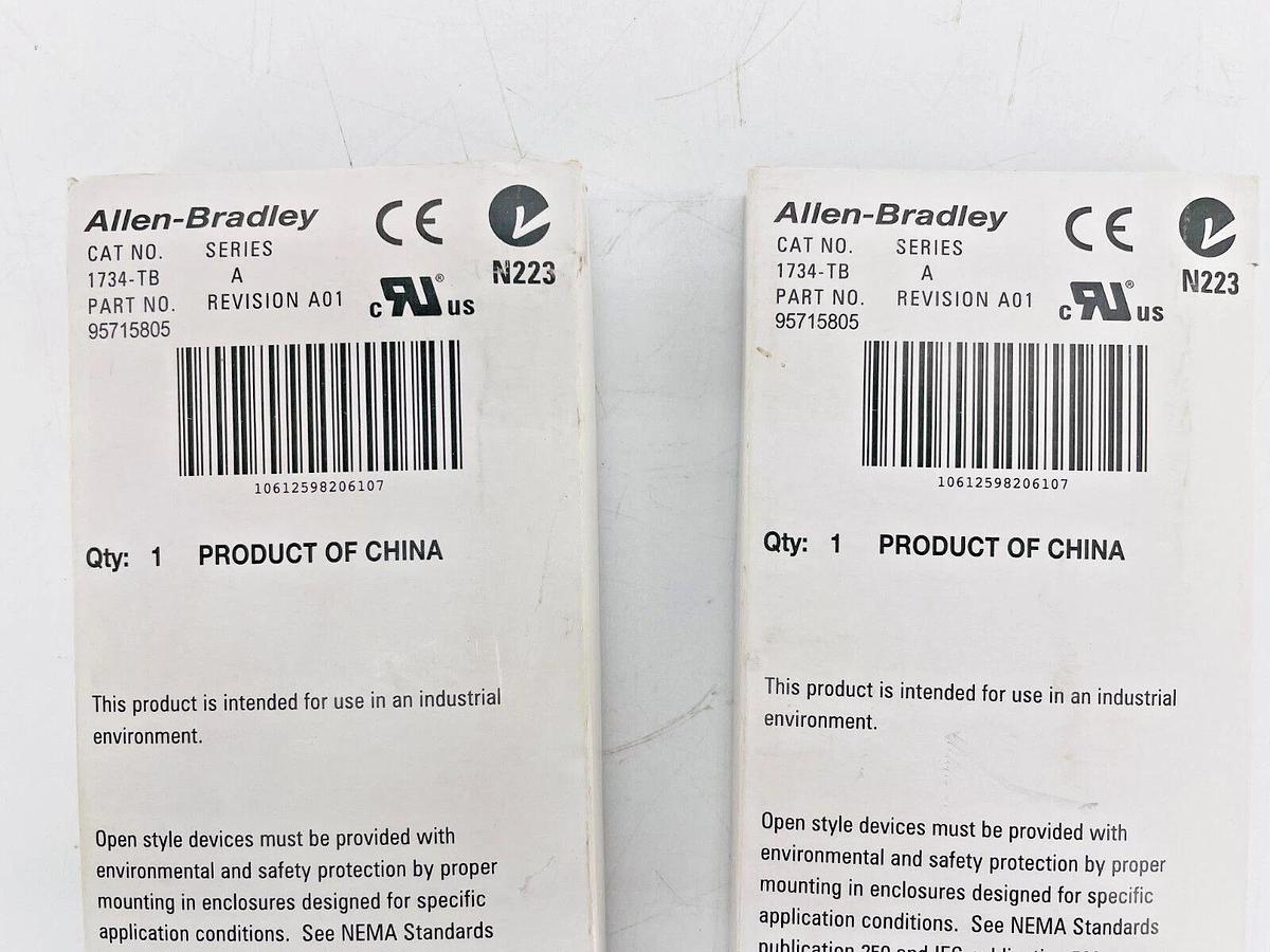 Lot of 2 New Allen Bradley 1734-TB Terminal Base Point I/O 95715805