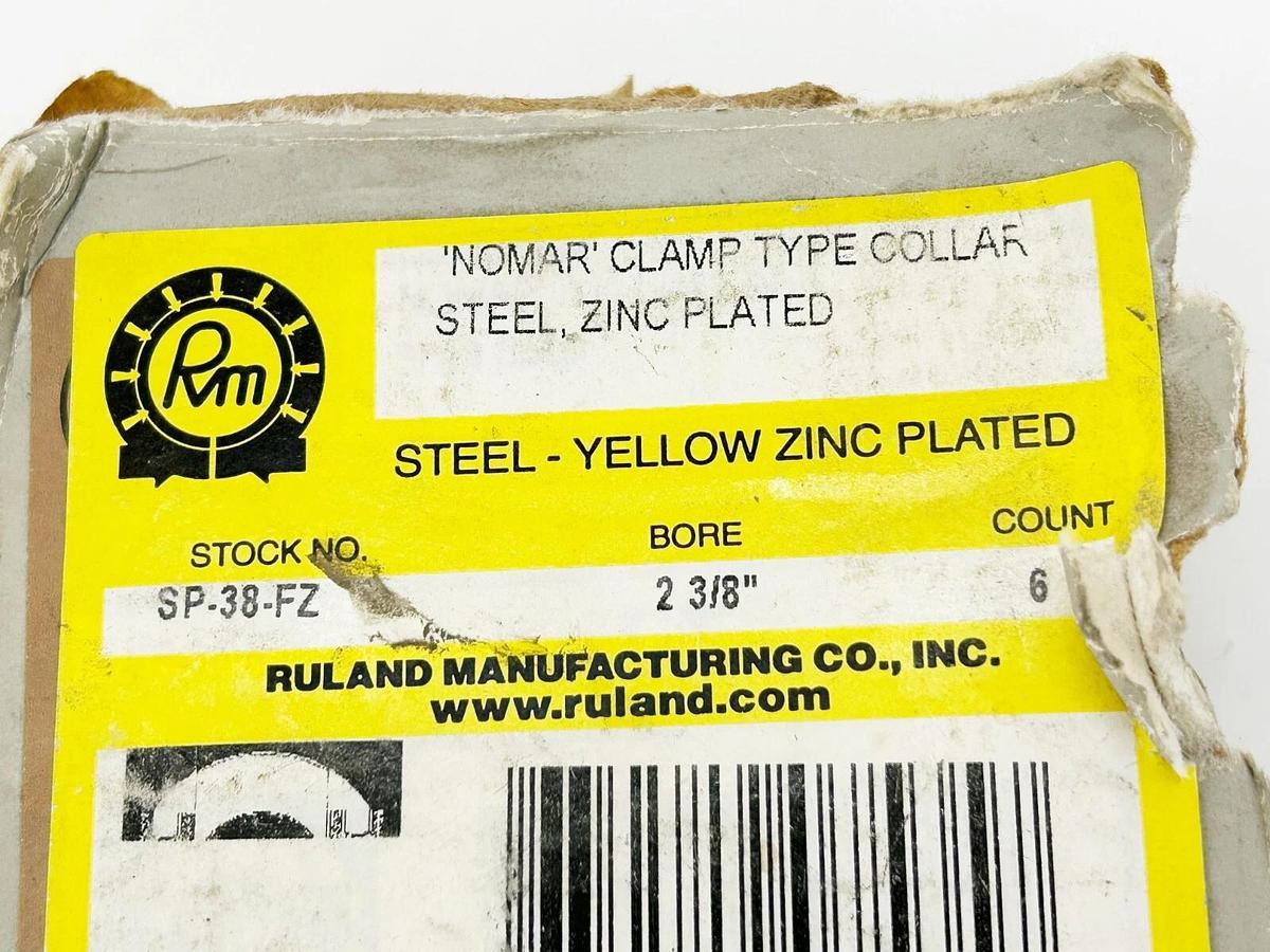 New Lot of 2 Ruland SP-38-FZ Steel Yellow Zing Plated Coupling 2/38" Bore