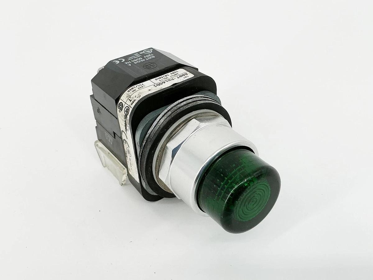 Used Allen Bradley 800T-PB16GD1 Push Button 30MM Illuminated Green 120V 50/60Hz Ser.T