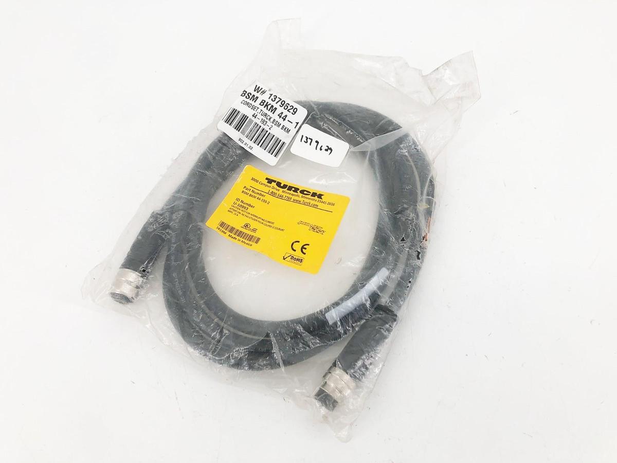 New Turck BSM BKM 44-193-2 Double-Ended Cordset Male-Female 4 Pin U-10993