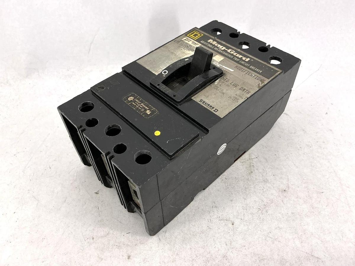 Used Square D KAL3625030M Motor Circuit Breaker Mag-Gard 3-Pole 250A 600V 50/60HZ