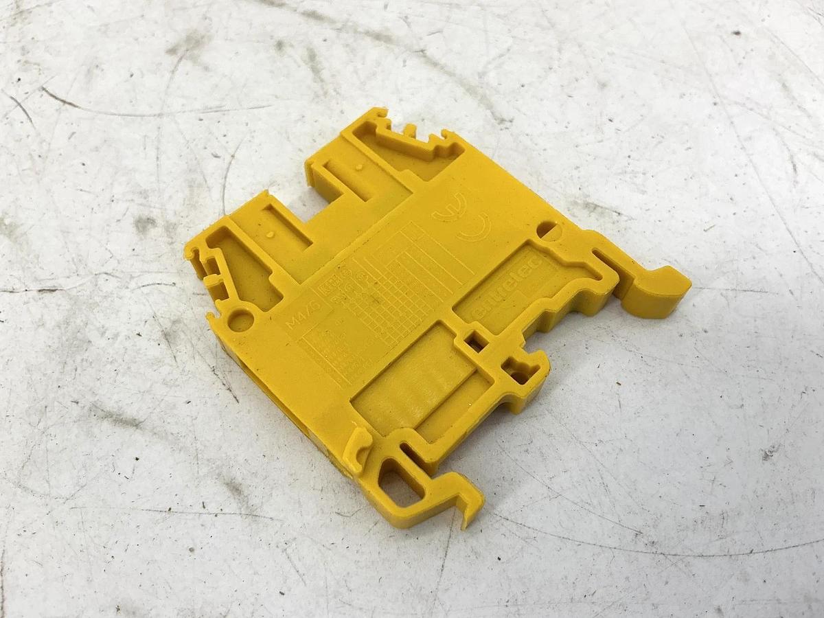 Used Lot of 35 ABB Entrelec M4/6-YELLOW Terminal Block 22-10AWG 32A 600V M4/6
