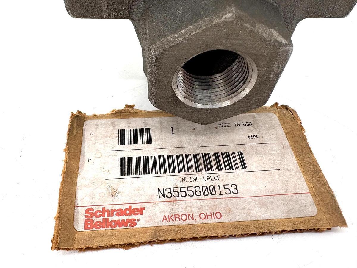 New Schrader Bellows N3555600153 Inline Solenoid Valve 140PSI Max - No Box