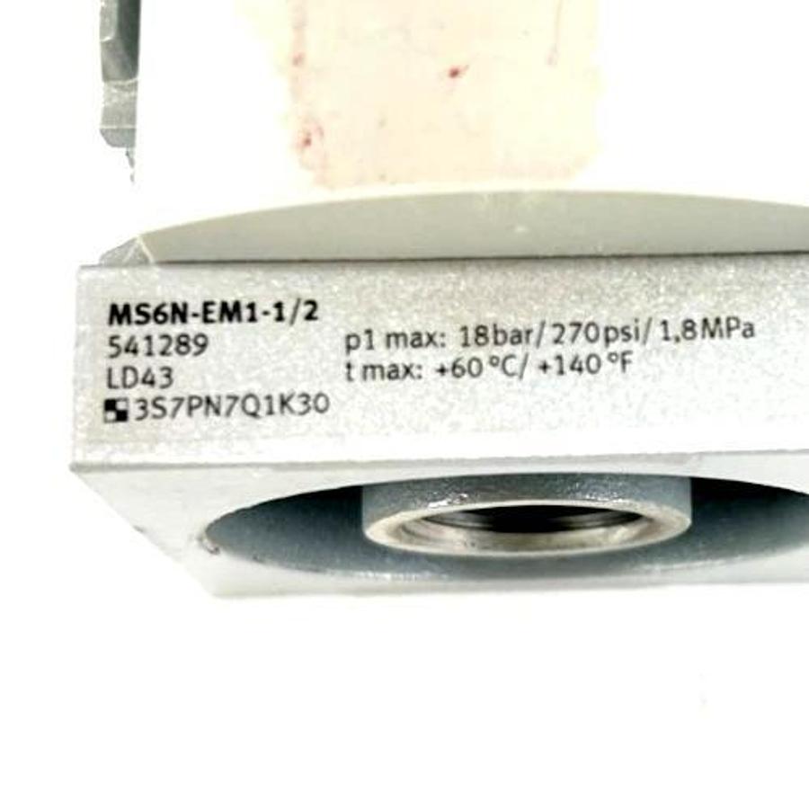 New Festo MS6N-EM1-1/2 Pneumatic Valve Regulator 270psi 541289 - No Box