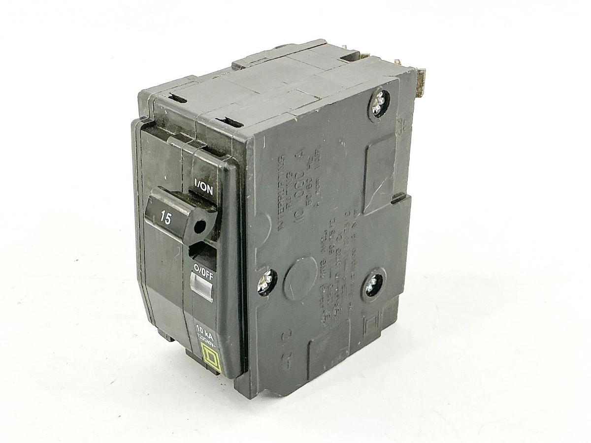 New Lot of 2 Square D QO215 Circuit Breaker 15A 240V 2P Type QO - No Box