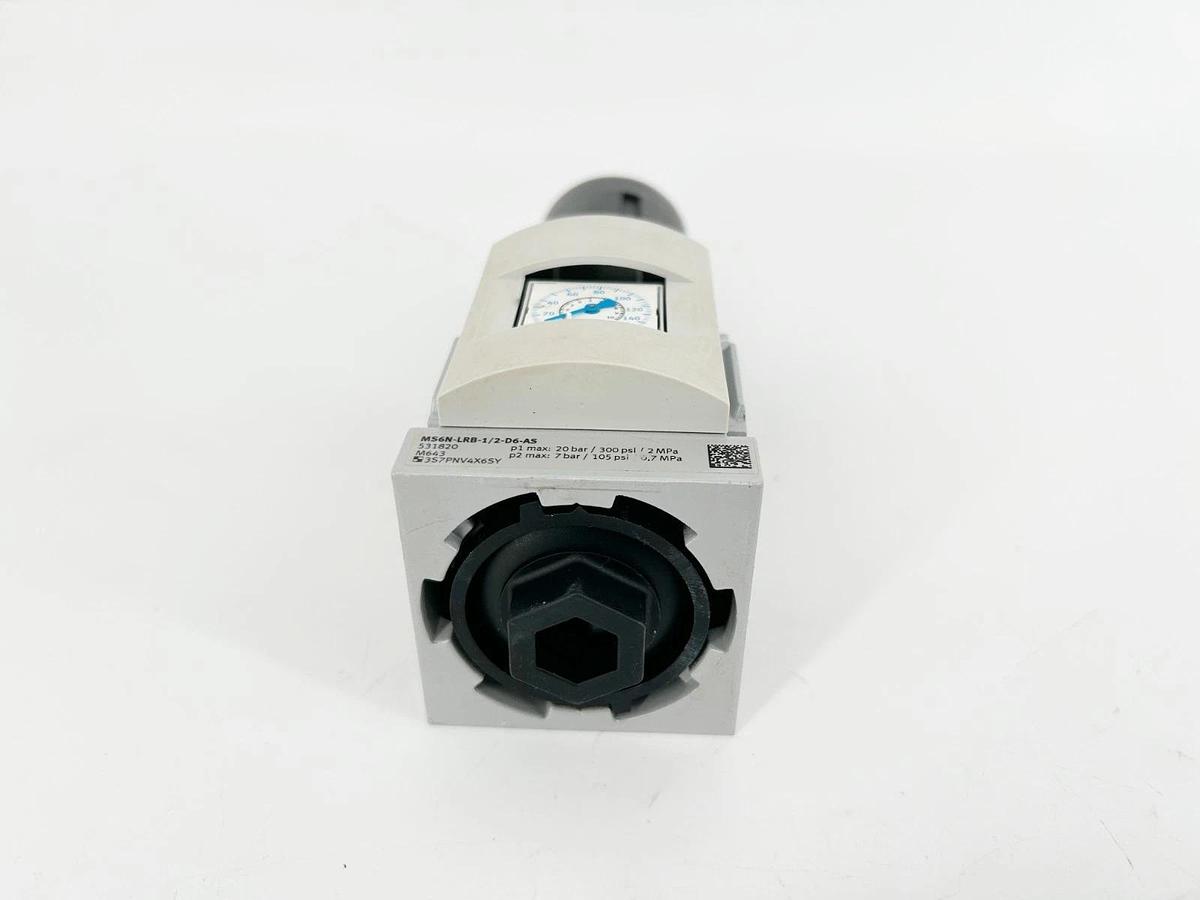 New Festo MS6N-LRB-1/2-D6-AS Filter Regulator Unit 300psi 531820 - No Sightglass