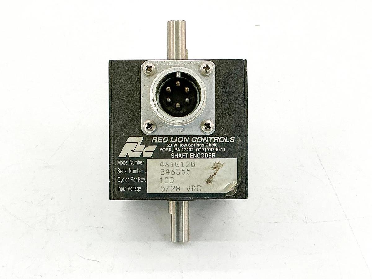 Used Red Lion Controls 4610120 Rotary Shaft Encoder 5/28VDC 120Rev