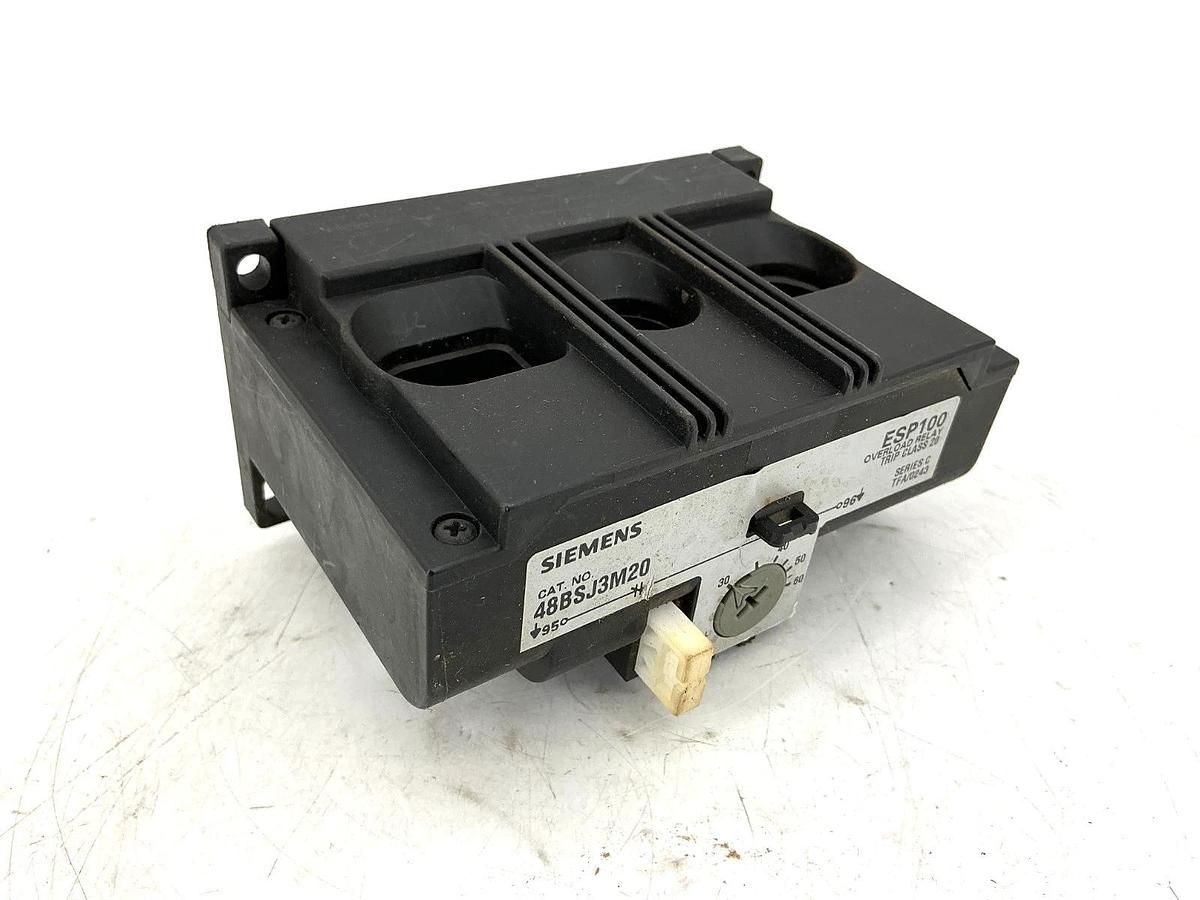 New Siemens 48BSJ3M20 Ser C Overload Relay Solid State 3PH 30-60FLA 600V -No Box