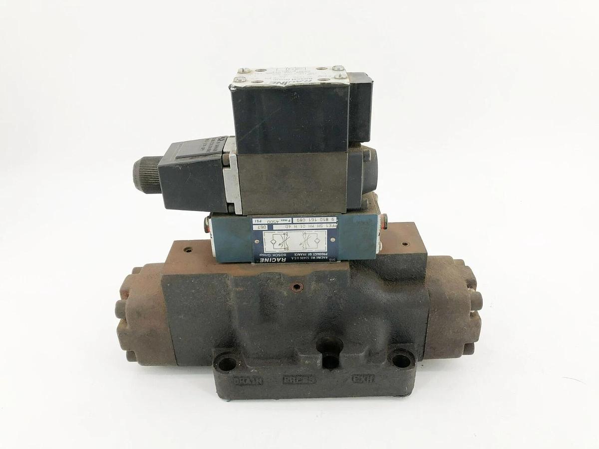 Used Bosch Racine FD4-CTHS-106M-62 Hydraulic Solenoid Valve 110/115V 3000psi Max