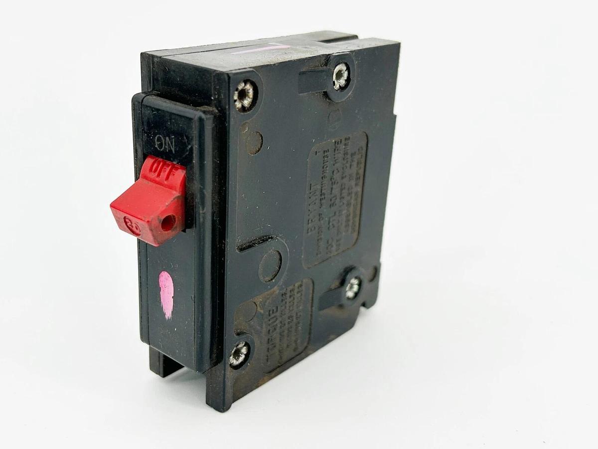 Used Lot of 4 Bryant BR120 Circuit Breaker 20A 1 Pole 240V