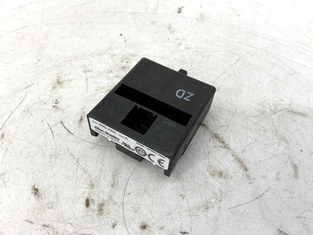 Lot of 2 New Allen Bradley 595-A02 Ser A Auxiliary Contact 1NO 10Amp