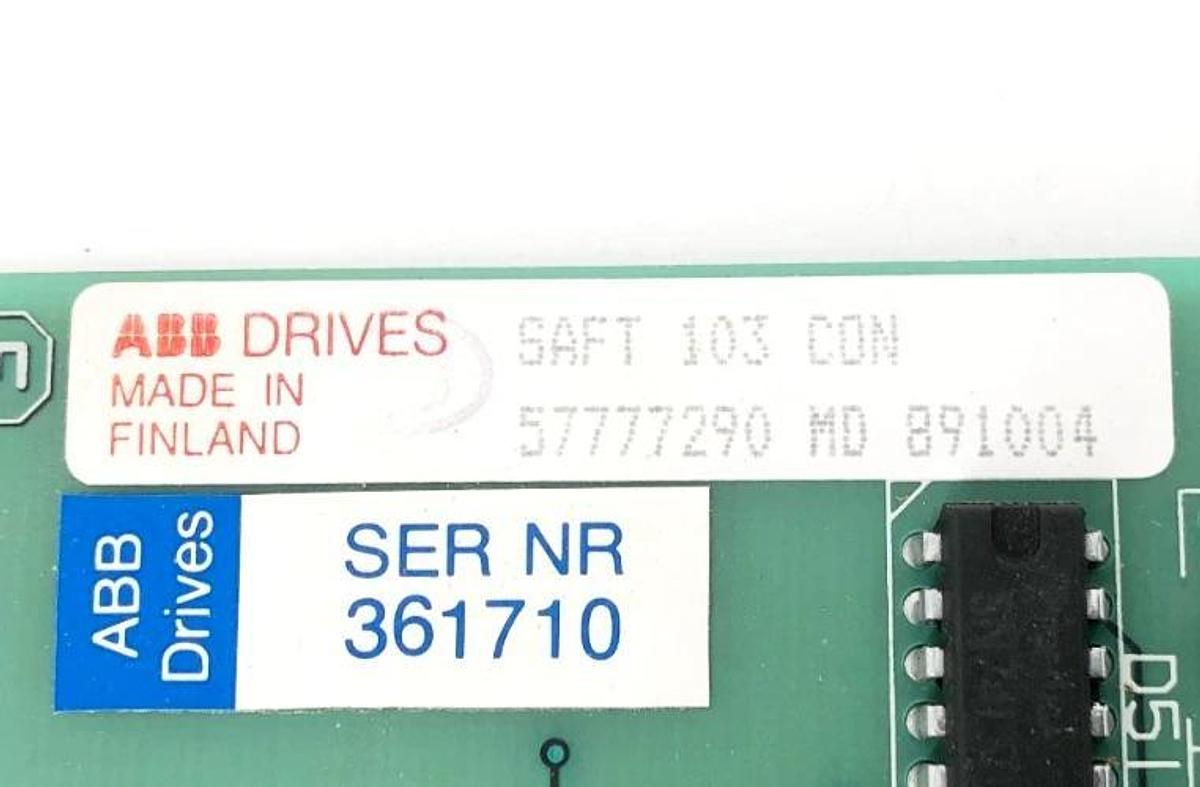 Used ABB 57777290 Drive Board SAFT 103 CON MD 891004 (For Parts Only)