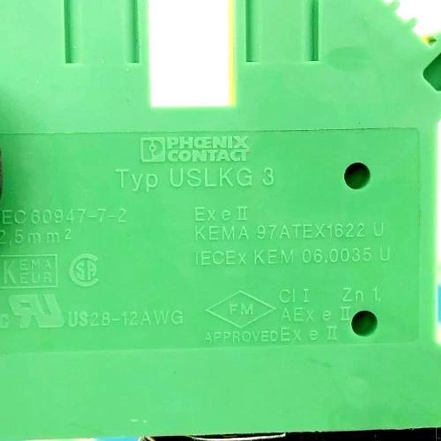 Box of 50 New Phoenix Contact USLKG 3 Terminal Blocks 0441083