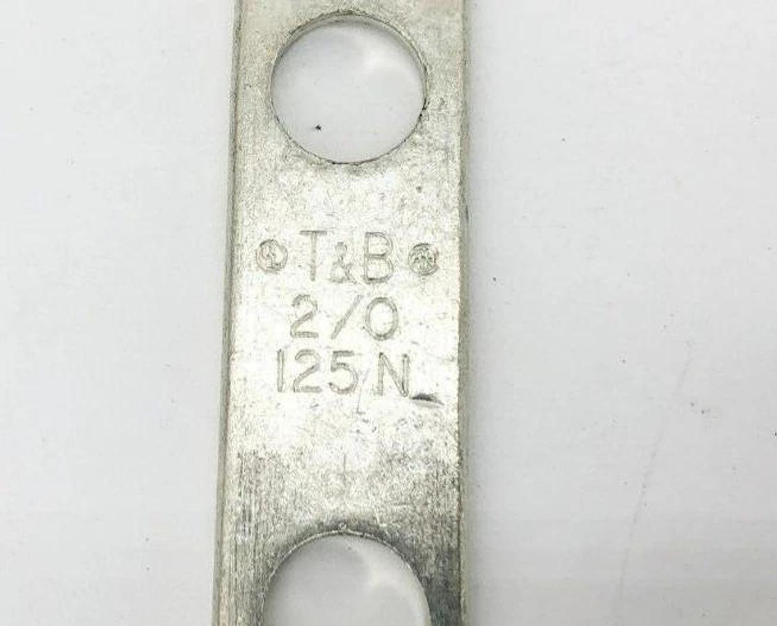 Lot of 3 New Thomas & Betts 2/0 125N Compression Lugs 2-Hole 45 Black