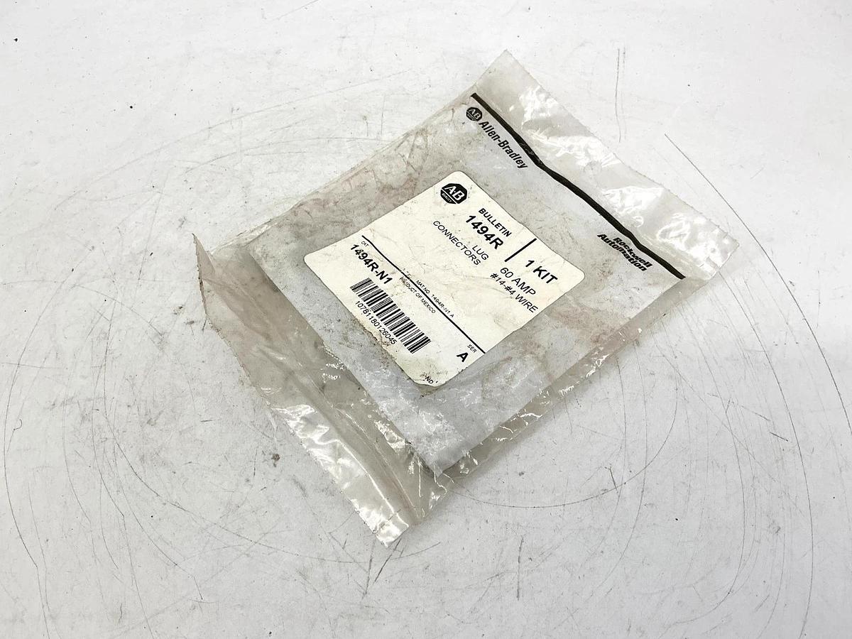 New Allen Bradley 1494R-N1 Ser A Lug Connectors Kit 60A #14-#4 Wire 1494RN1