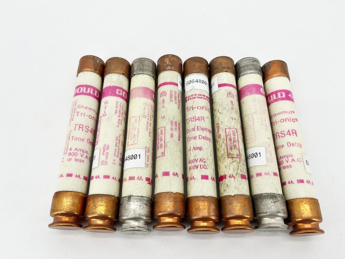 Lot of 8 New Gould Shawmut TRS4R Class RK5 Fuses 4A 600V
