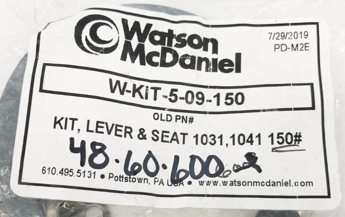 New Watson McDaniel W-KIT-5-09-150 Lever & Seat Kit 1031 1041 150# 1/2" 3/4"