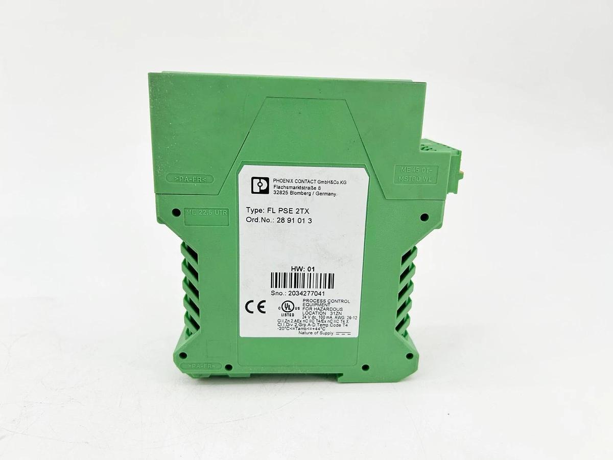 New Phoenix Contact FL PSE 2TX Ethernet Switch 2 Port 24VDC O POS RJ45 2891013