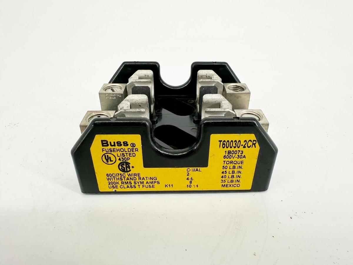 Lot of 3 New Bussmann T60030-2CR Fuse Holder / Block 30A 600V 2P