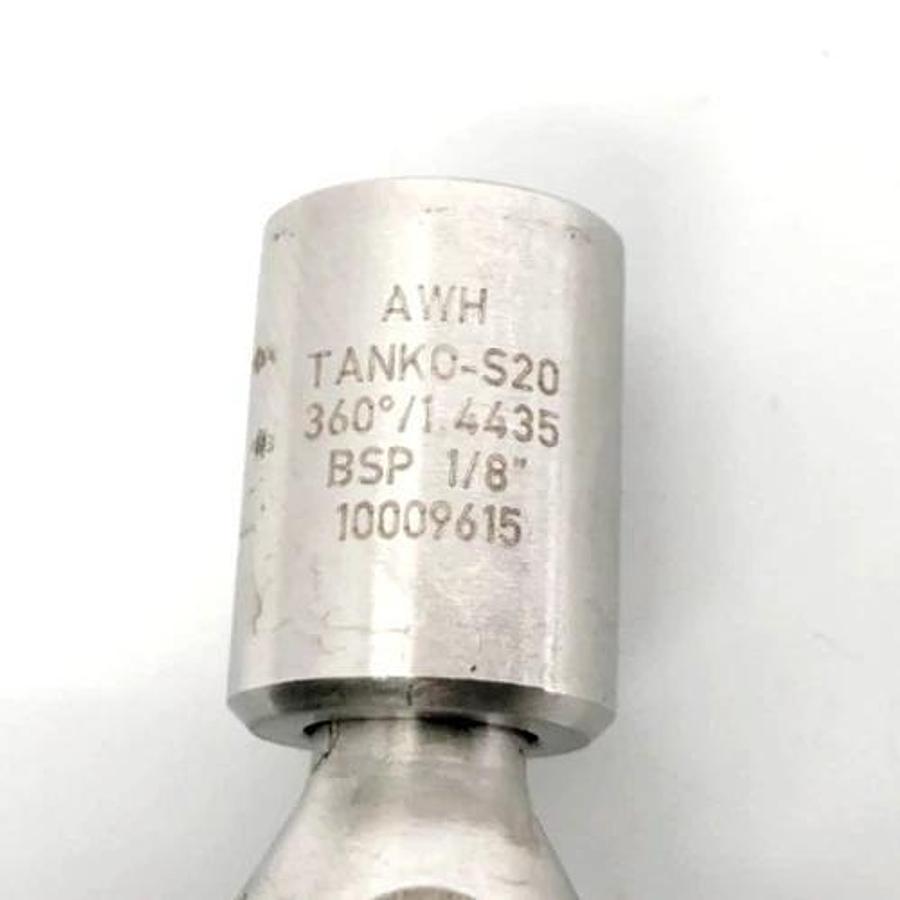 New AWH TANKO-S20 Spray Nozzle 360° / 1.4435 BSP 1/8" 10009615 - No Box