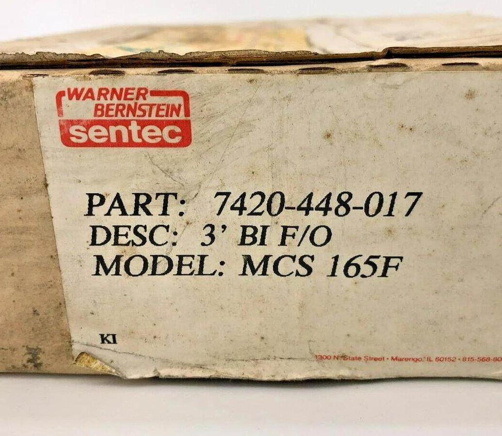 New Warner Electric 7420-448-017 Light Guide Cable For MCS-165F 3 Ft. Length