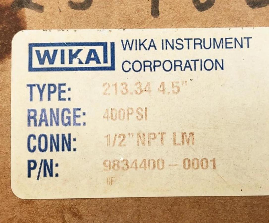 New Wika 9834400-0001 Process Gauge Type 213.34 4.5" 400psi 1/2" LM