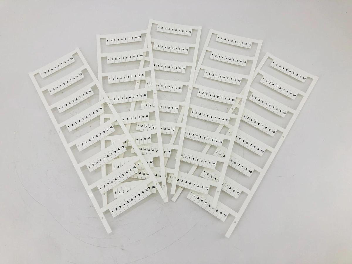 Box of 5 New Allen-Bradley 1492-MS5X12H1-10 Ser. A Horizontal Marker Cards