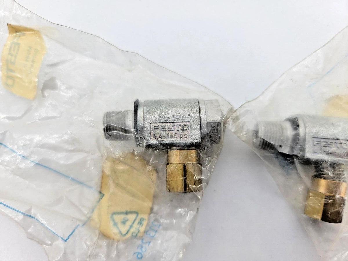 Lot of 2 New Festo 151562 GRLZ-1/8-NPT-1/4-B One-Way Flow Control Valve