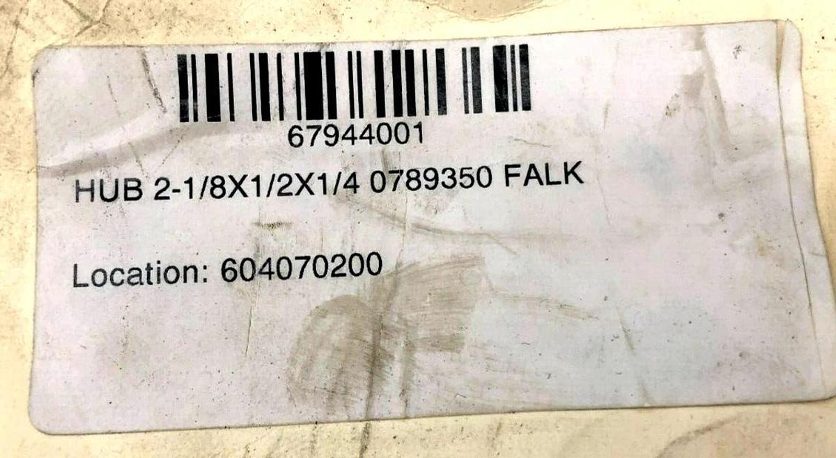 New Falk 0789350 20R Coupling Hub, 2.125" Bore, 1/2"x1/4" KW, 20R