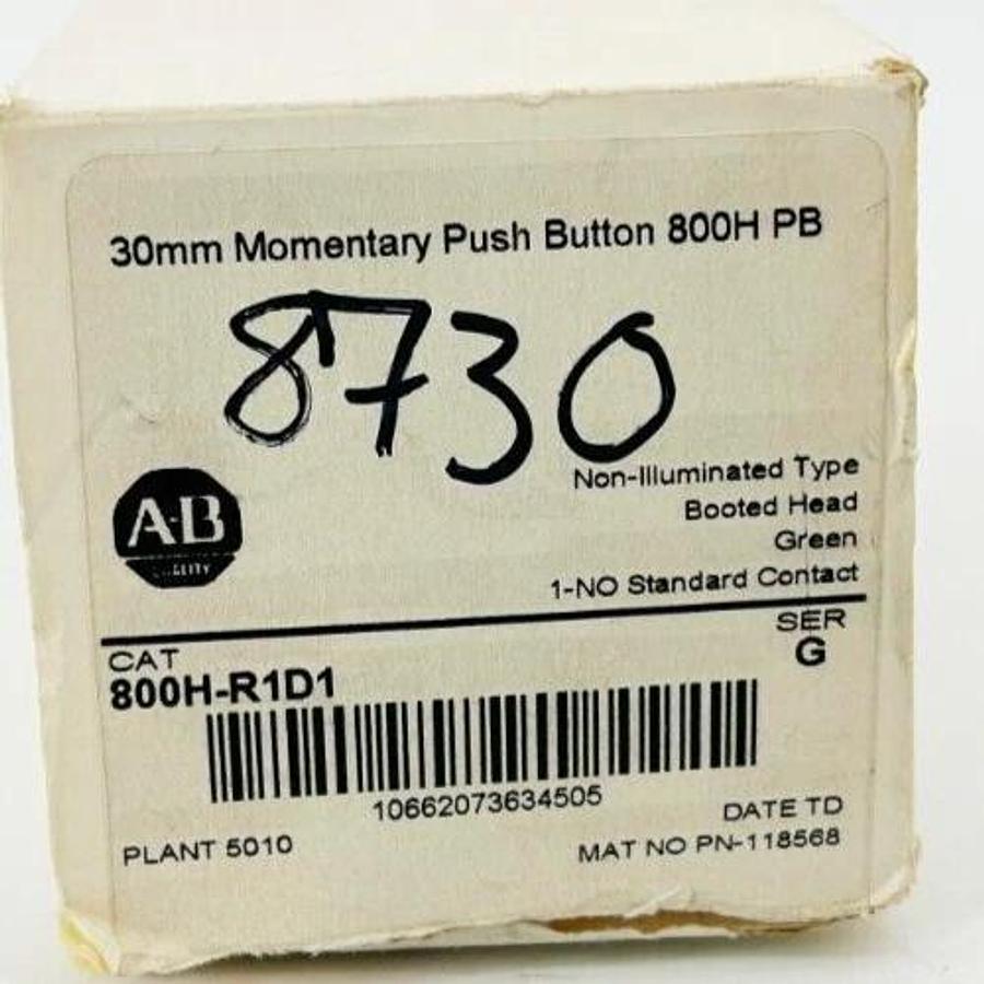 New Allen Bradley 800H-R1D1 30mm Momentary Push Button 800H PB