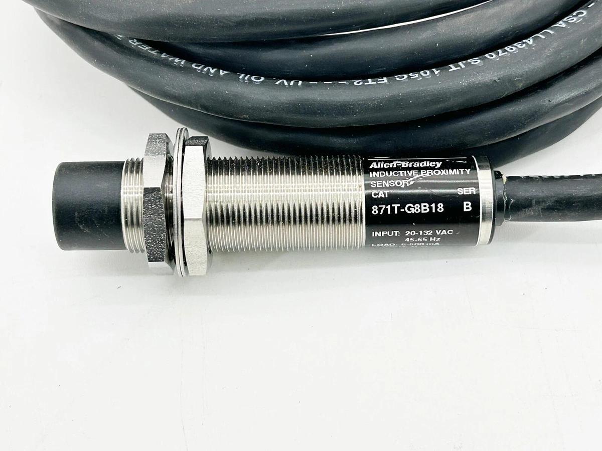 New Allen Bradley 871T-G8B18 Inductive Proximity Sensor 132VAC 8MM Sensing Dista