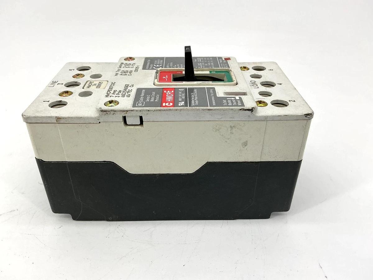 Used Cutler-Hammer HMCPE007C0C Ser C Motor Circuit Protector / Breaker 3P 7A 480VAC
