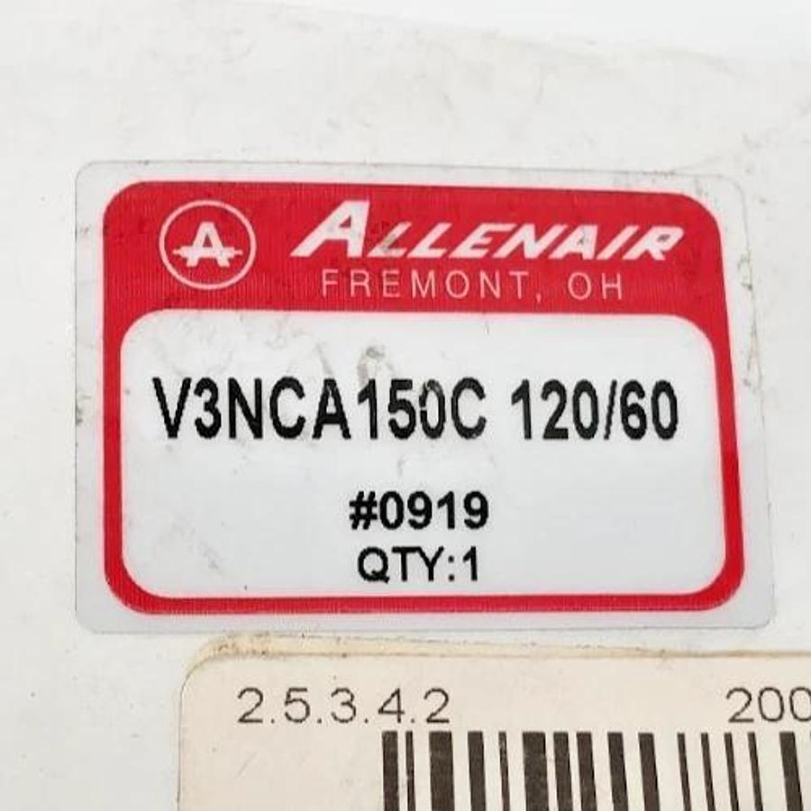 New Allenair V3NCA150C Solenoid Valve Coil 150psi 120/60 7W 0.062 Orifice