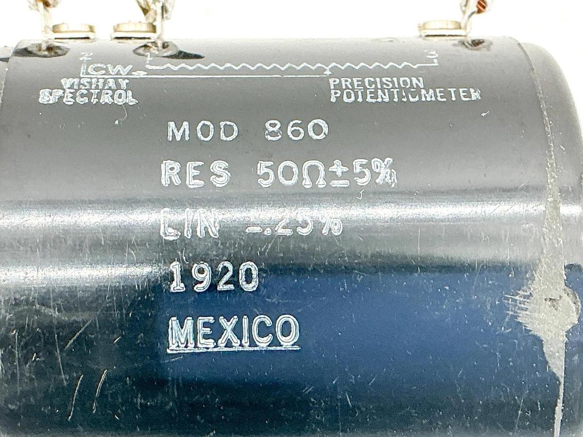 Used Vishy Model 860 Precision Potentiometer 50OHMS MOD 860
