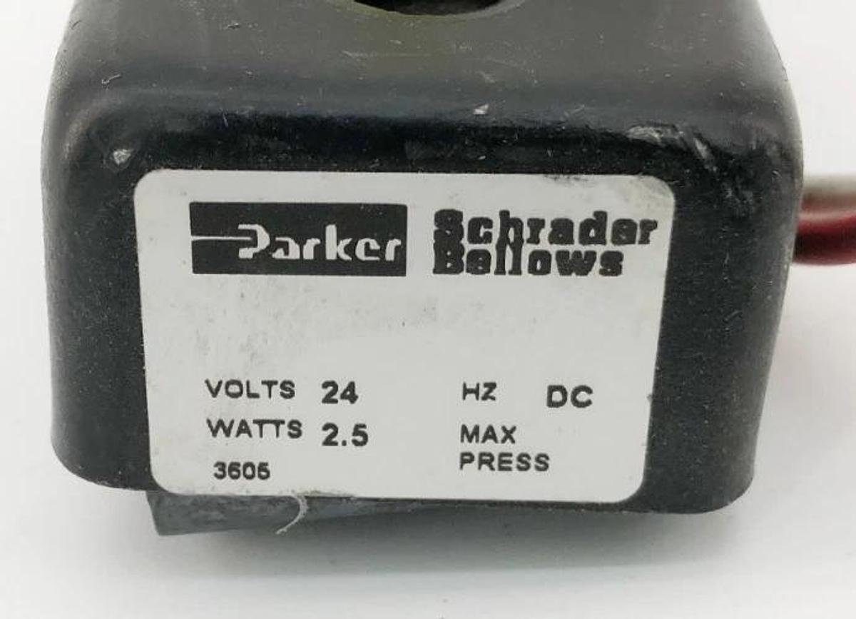 Used Lot of 4 Parker Schrader Bellows 3605 Coils 24VDC 2.5W