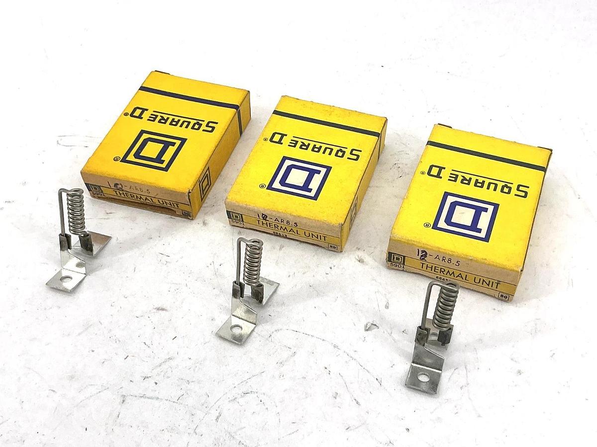 Lot of 3 New Square D AR-8.5 Overload Relay Thermal Unit