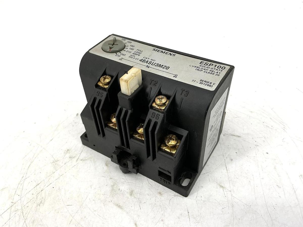 New Siemens 48ASU3M20 Ser C Overload Relay Solid State 3PH 100-270FLA - No Box