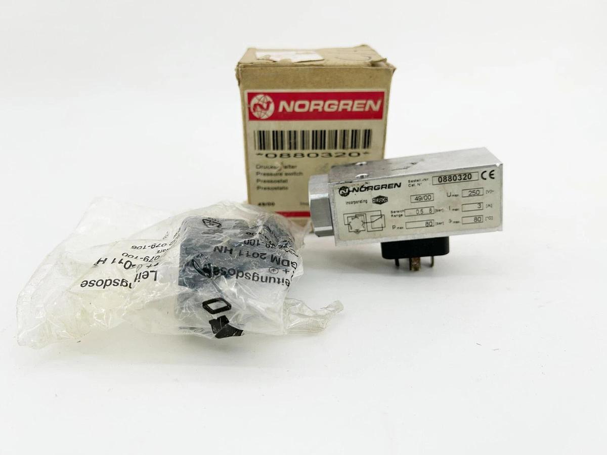 New Norgren 0880320 Pneumatic Pressure Switch 18D Series 1/4" NPT 7-120 PSI